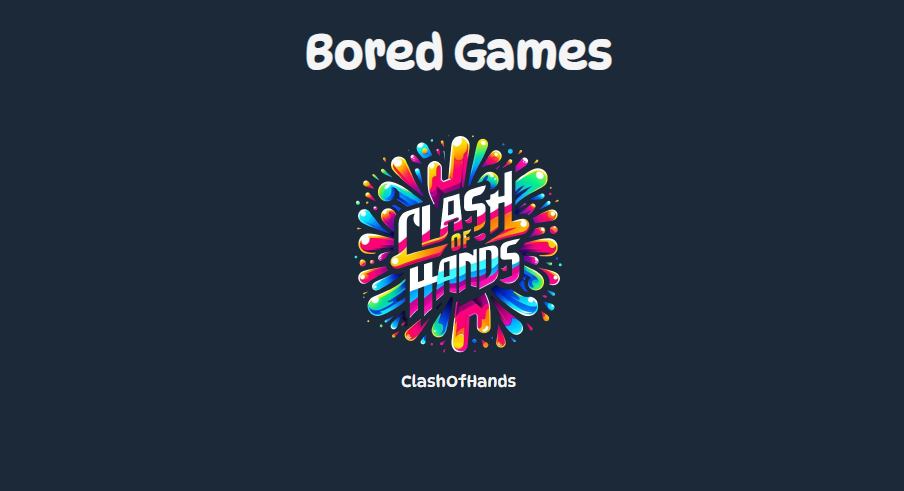 BoredGames website with gallery of games